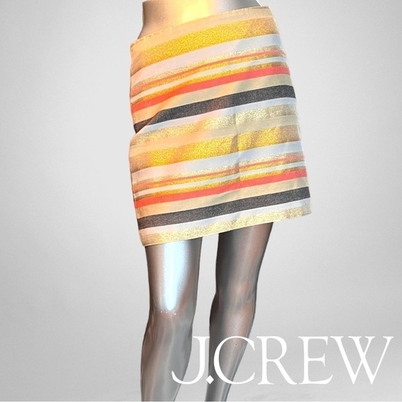 J. Crew Dresses & Skirts - J CREW Metallic Striped Miniskirt